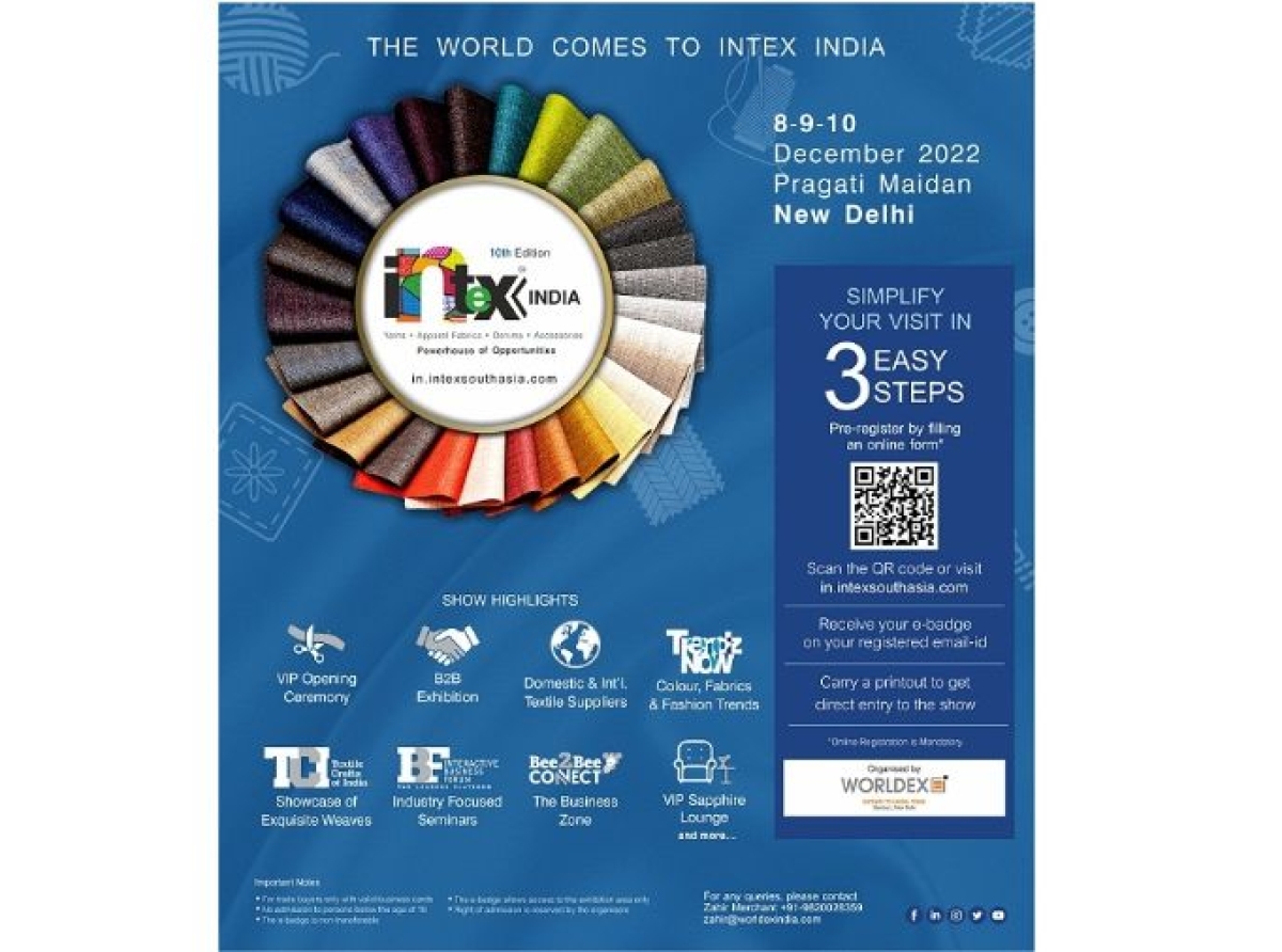 Delhi to host 10th Intex India from December 8, leading buyers from India and abroad to attend 